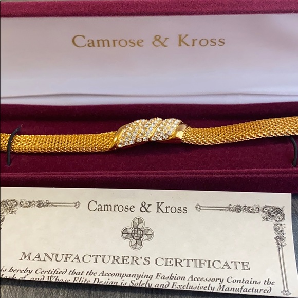 Camrose & Kross JBK Bracelet Gold tone Rhinestones - Picture 3 of 5